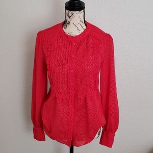 J. Crew polka dot babydoll blouse